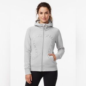 Lululemon Scuba Full Zip Heathered Grey Size 6